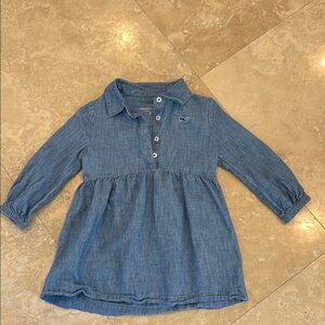 Adorable Denim Dress with Whale Emblem